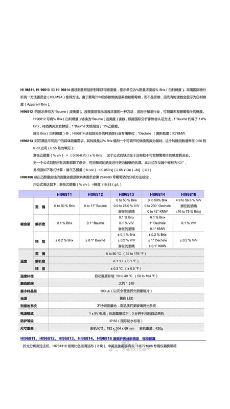 高酒类折光分析仪 型号:H5HI96816	 库号：M396470