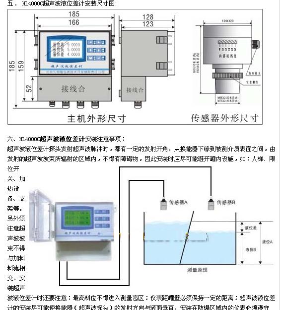 超声波液位差计（15米） 型号:BJ9-HL4000C库号：M149418