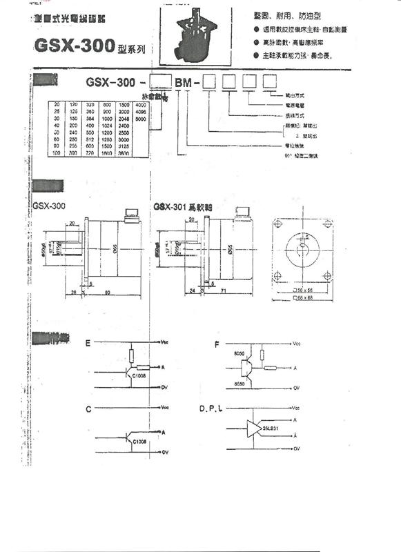 光电编码器 订做 型号:GSX-300-60BM-C05D库号：M251695