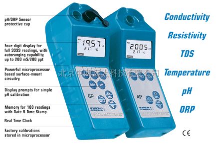 国际直销4/6参数便携电导/pH表（美国）型号:MYRONL 6P