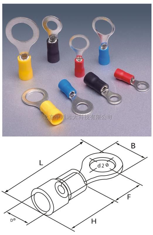 圆形预绝缘端头 型号:LH71-RV1.25-4	 库号：M403401