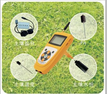 土壤水份、温度、盐分、PH四参数速测仪