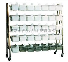 不锈钢小鼠饲养架 M3-70型双面挂式小鼠笼（笼盒+笼架） 室内供氧