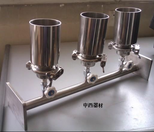 三联不锈钢溶液过滤器/多联溶液过滤器/三联溶液过滤器/实验室过滤器/薄膜过滤器 （不锈钢型,带泵和瓶） 型号:MT01-3