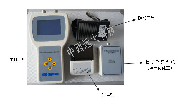便携式制动性能测试仪（手持式、带制动曲线） 型号:XAKJ3-WZD-H