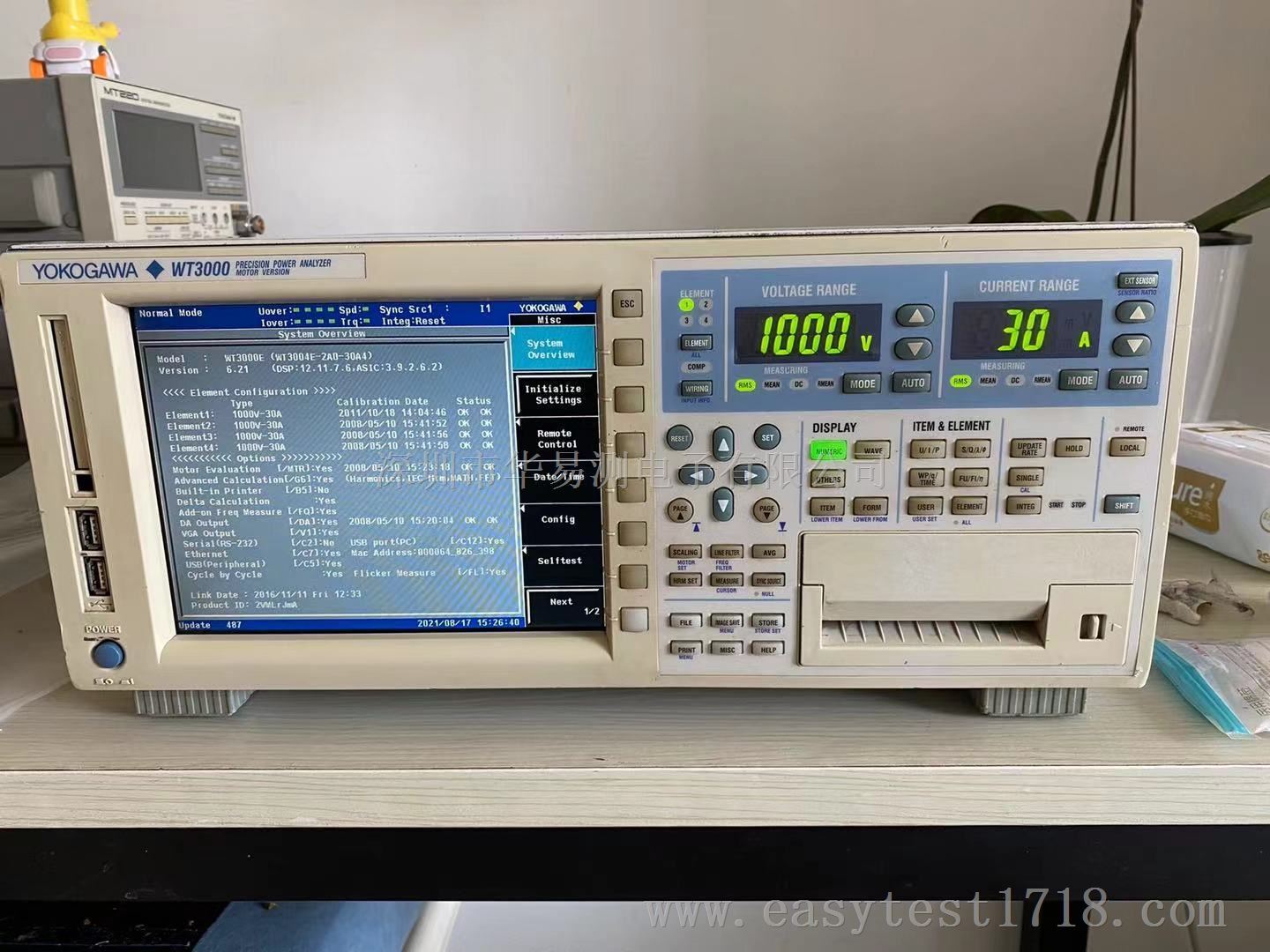 横河功率分析仪-日本WT3000可选4个模块