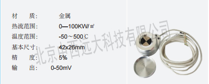 辐射热传感器 型号:MW88-JTC03A库号：M23510