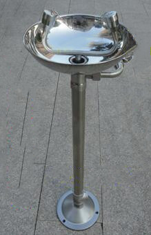 不锈钢落地式洗眼器 型号:YK08-YKS69-7001库号：M405039