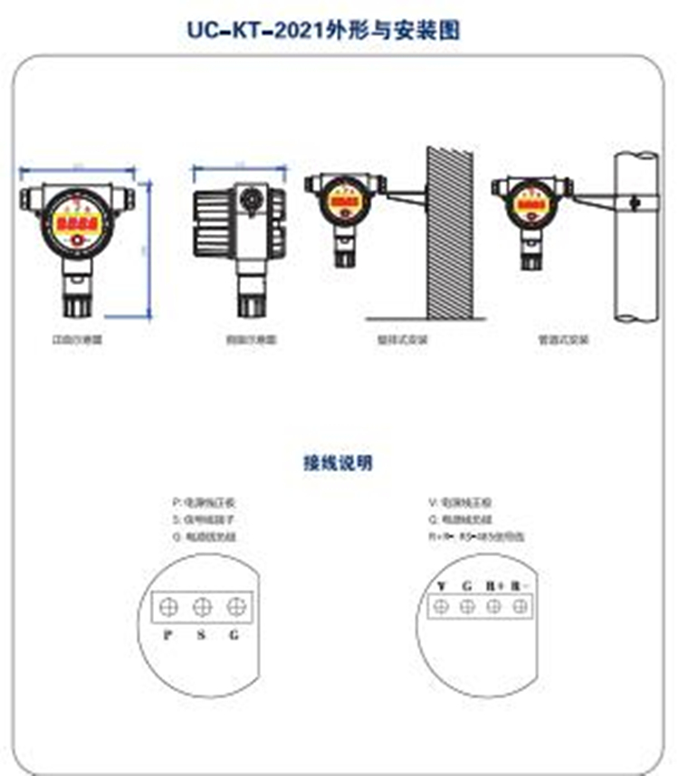 有毒气体探测器 H2S 型号:BCW24-UC-KT-2021-H2S库号：M335809
