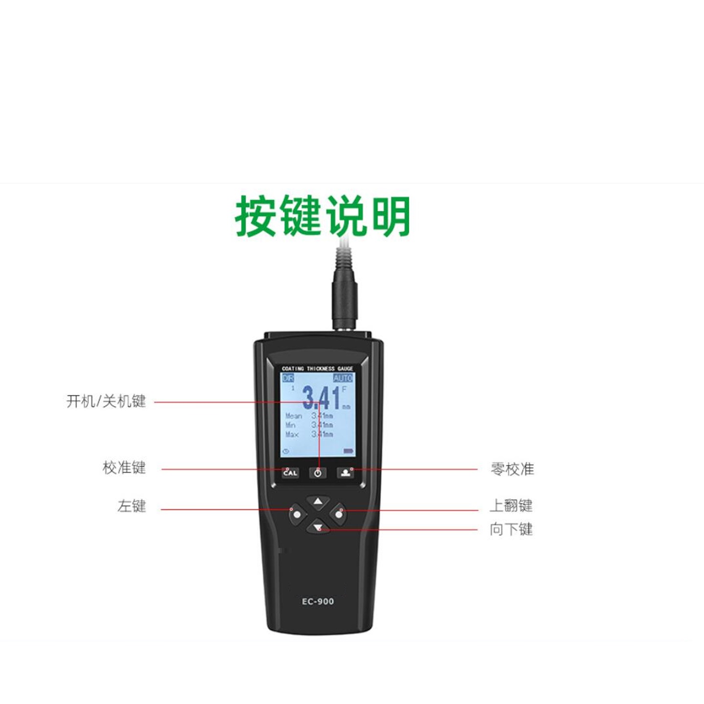 涂层测厚仪分体式探头 型号:SYY90-EC-900库号：M409761