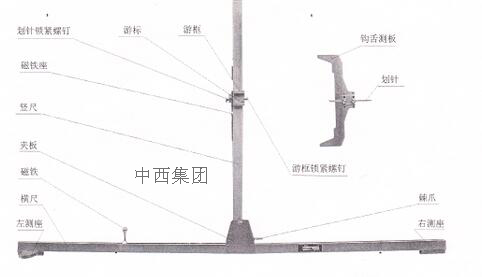 车钩中心高度测量尺 型号GF206库号M404728 