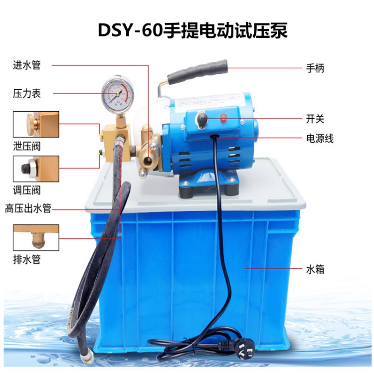 手提式电动试压泵 型号DSY-60库号：M320101
