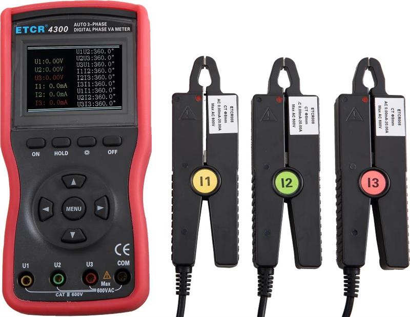 三相数字相位伏安表ETCR4300库号M275427   