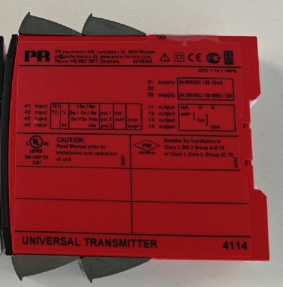 丹麦 温度变送器 型号PR4114库号：D409323 